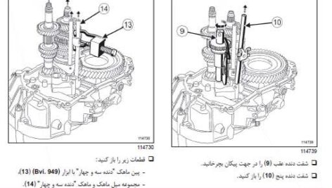 راهنمای تصویری تعمیر گیربکس معمولی تندر 90 (L90)