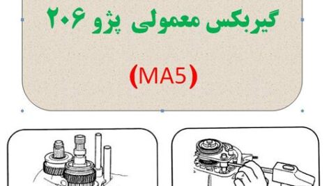 راهنمای تصویری تعمیر گیربکس معمولی پژو 206 (MA5)